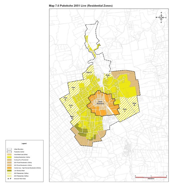 Map from page 77 of the DGS for the area involved, labelled as Growth Area �F�.